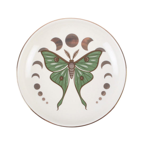 Moonphase Moth Celestial Trinket Dish