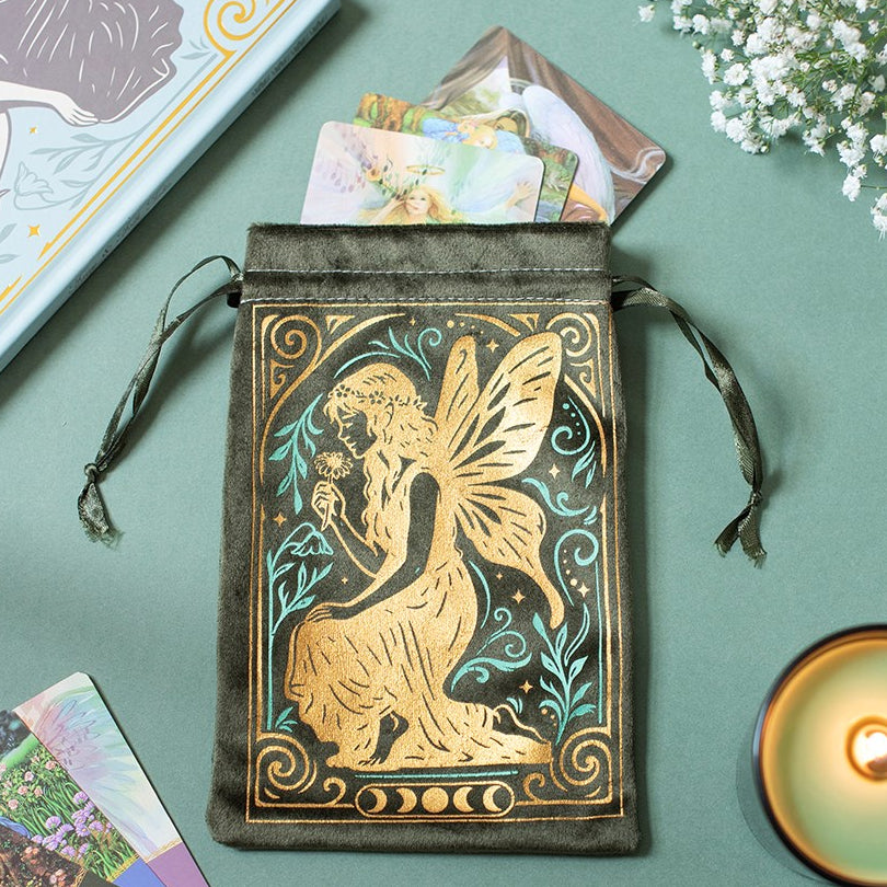Stardust Fairy Velvet Drawstring Pouch | Tarot & Crystal Storage