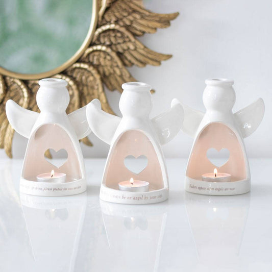 Guardian Angel Tealight Holder - Crystal Nest