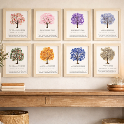 Lapis Lazuli Tree of Life Gemstone Picture | Framed Crystal Art – Guardian of Truth - Crystal Nest