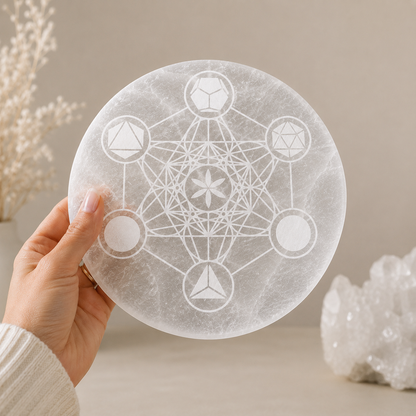 Sacred Geometry Charging Plate | Large - 18cm
