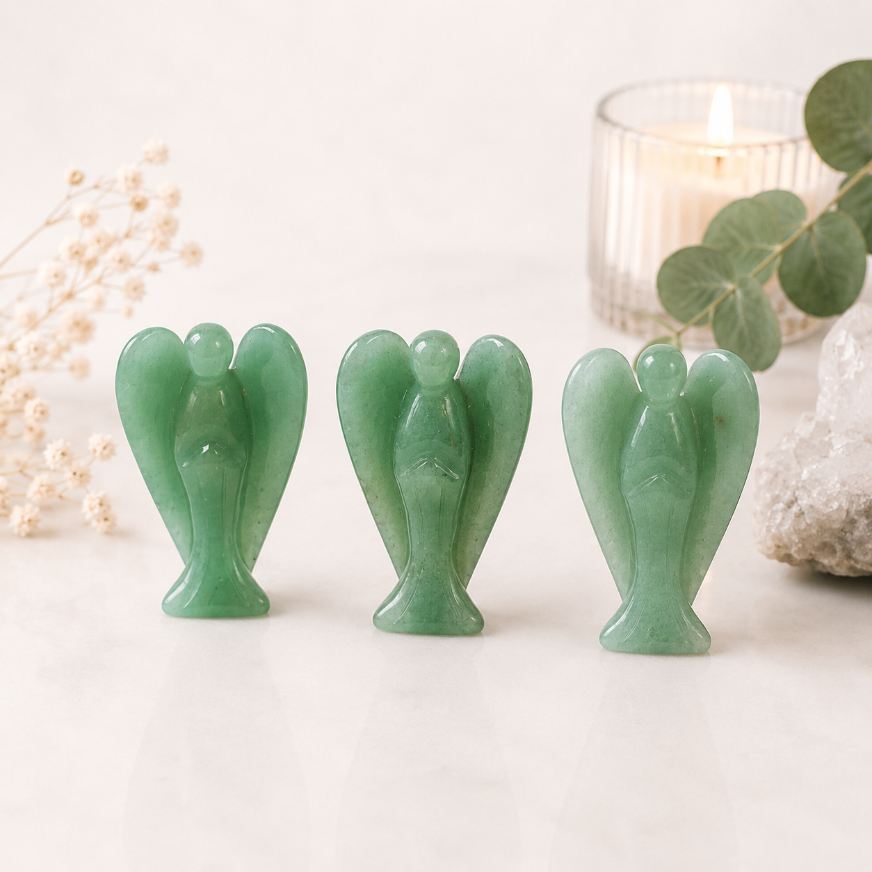 Green Aventurine Guardian Angel | Luck, Prosperity & New Beginnings Gift