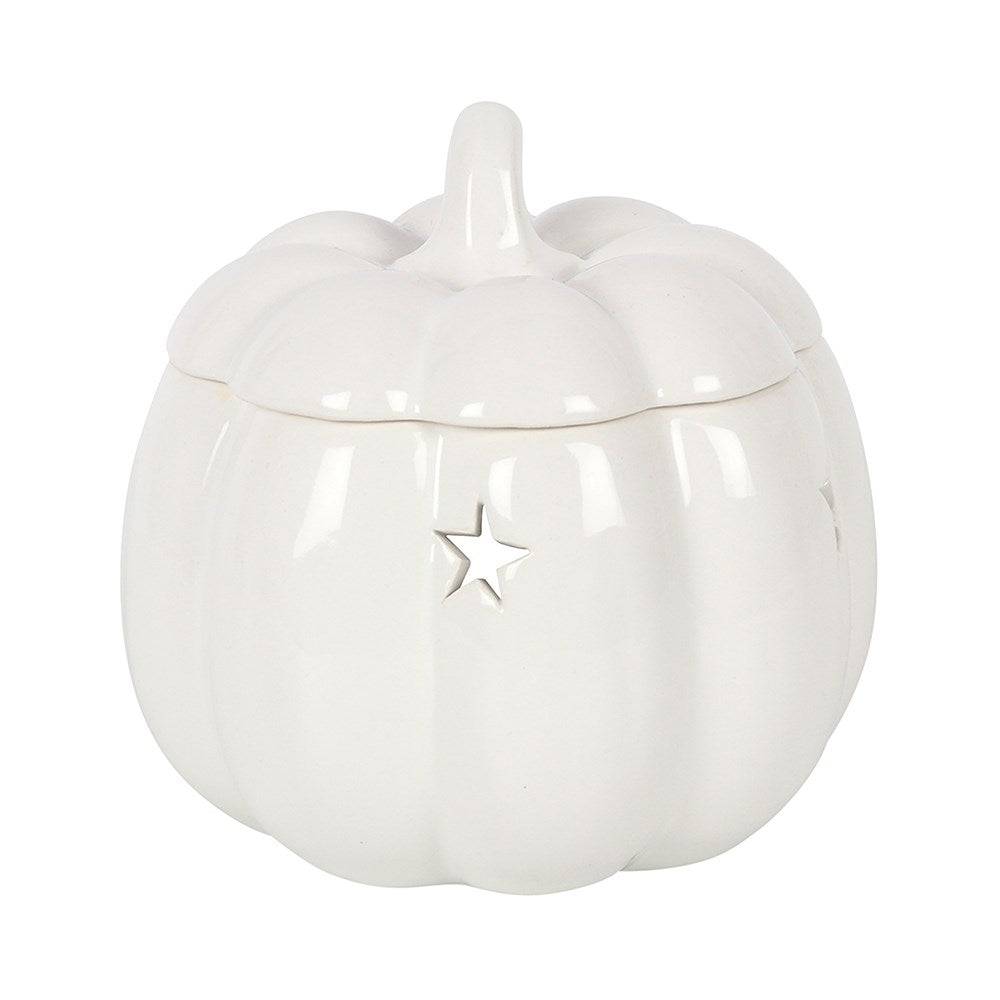 White Pumpkin Wax and Oil Burner - Crystal Nest