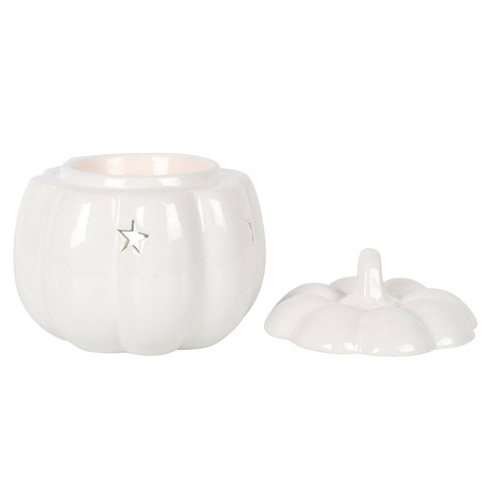 White Pumpkin Wax and Oil Burner - Crystal Nest