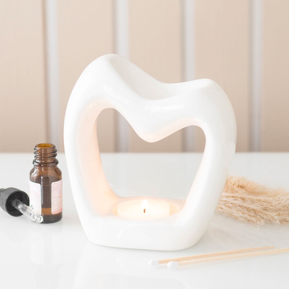 Sculptural Heart Ceramic Oil Burner