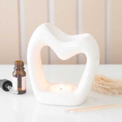 Sculptural Heart Ceramic Oil Burner