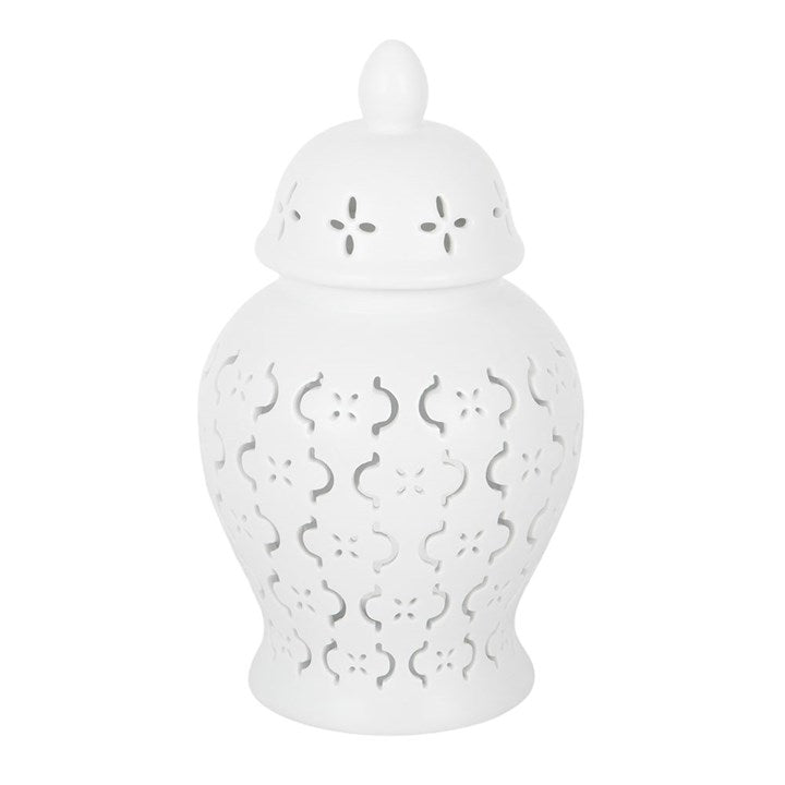 White Ginger Jar Oil Burner & Wax Warmer
