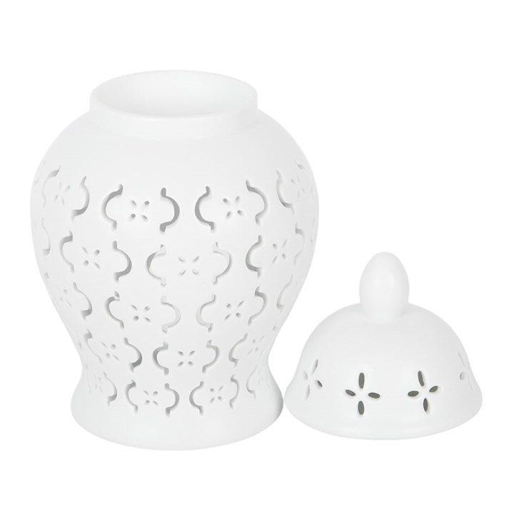 White Ginger Jar Oil Burner & Wax Warmer