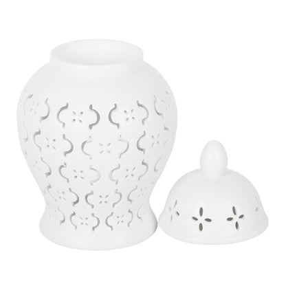 White Ginger Jar Oil Burner & Wax Warmer