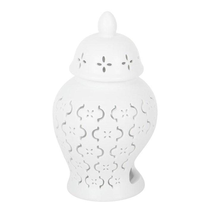 White Ginger Jar Oil Burner & Wax Warmer
