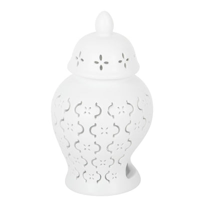 White Ginger Jar Oil Burner & Wax Warmer