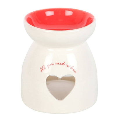 All You Need Is Love Ceramic Oil and Wax Burner - Crystal Nest