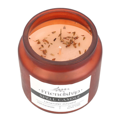 Lavender Infused Friendship Spell Candle - Crystal Nest