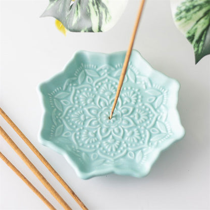 Turquoise Mandala Incense Stick Holder