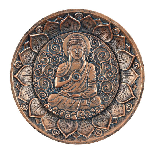 Antique Copper Buddha Incense Holder