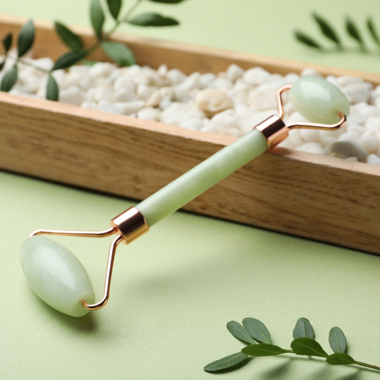 Jade Facial Roller | Skincare Tool for Anti-Puffiness, Glow & Emotional Healing