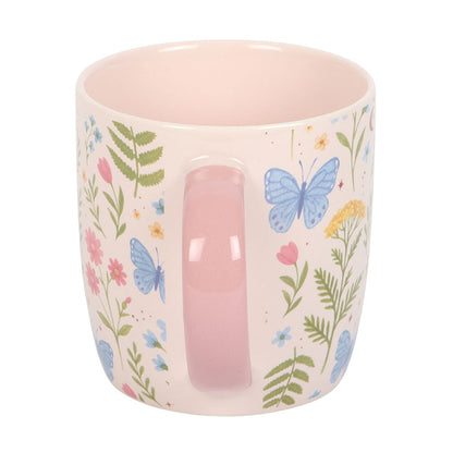 Luna Bloom Floral Ceramic Mug - Crystal Nest