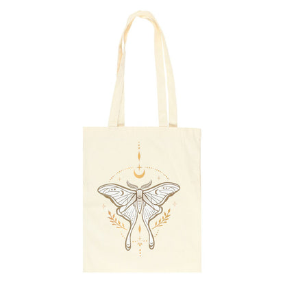 Light Luna Moth Polycotton Tote Bag - Crystal Nest