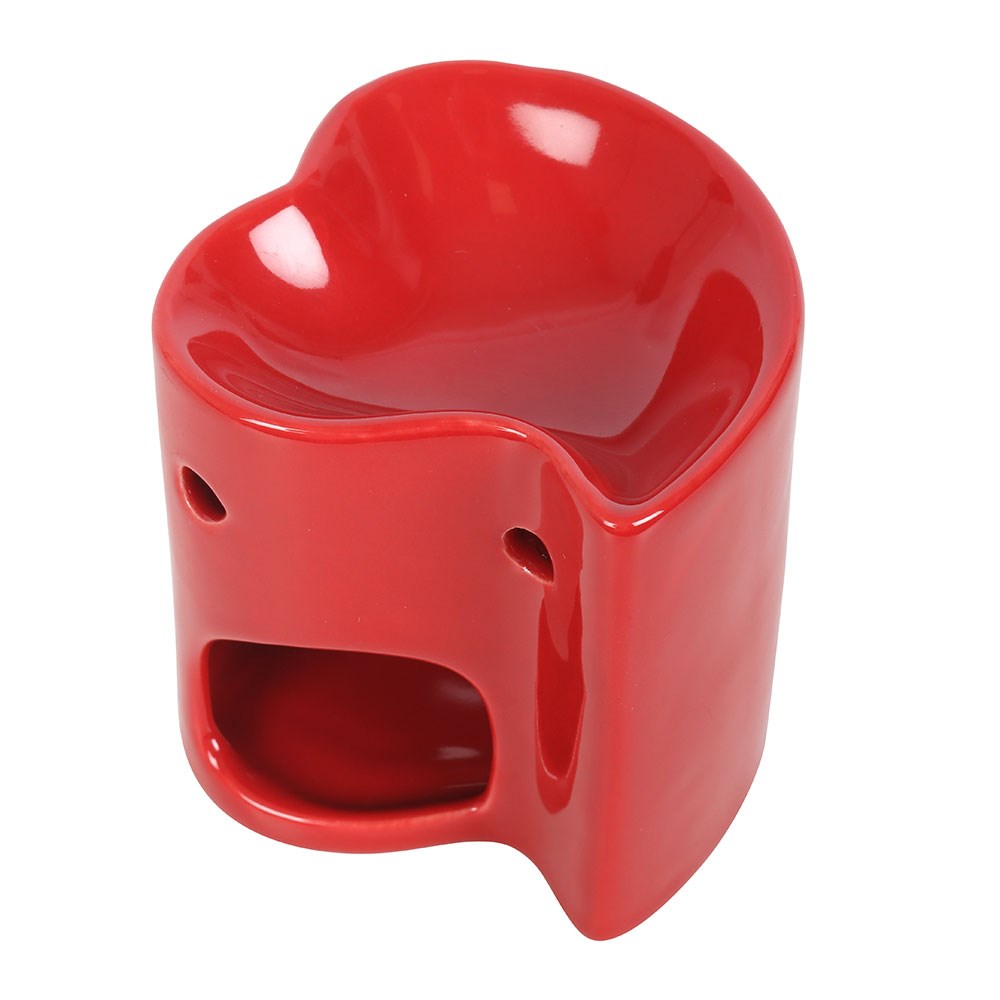 Red Ceramic Heart Oil Burner