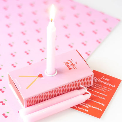 The Perfect Match - Love Affirmation Candle Set - Crystal Nest