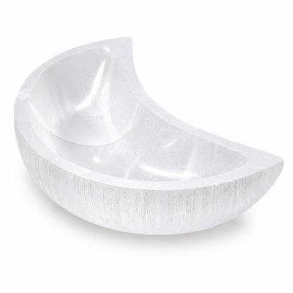 Large Moon Selenite Crystal Cleansing Bowl
