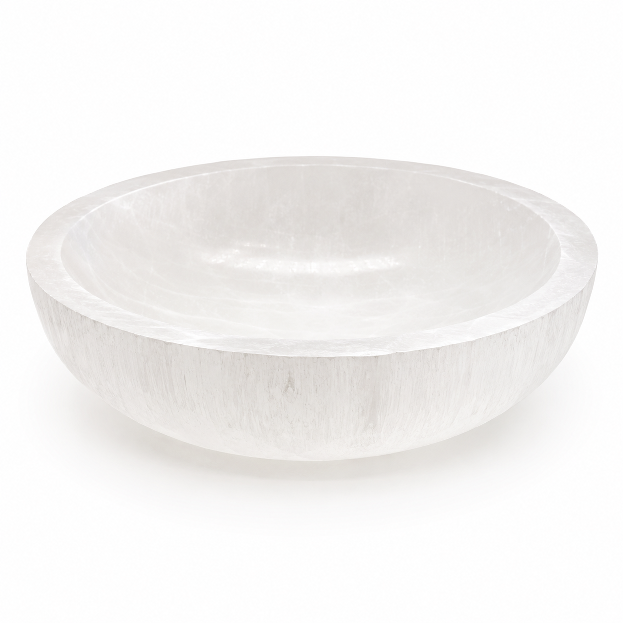 Large Round Selenite Crystal Cleansing Bowl