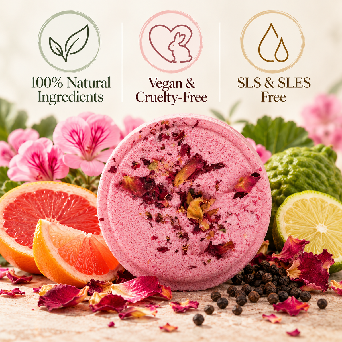 Love Potion Shower Steamers | Sensual Aromatherapy | Set of 4