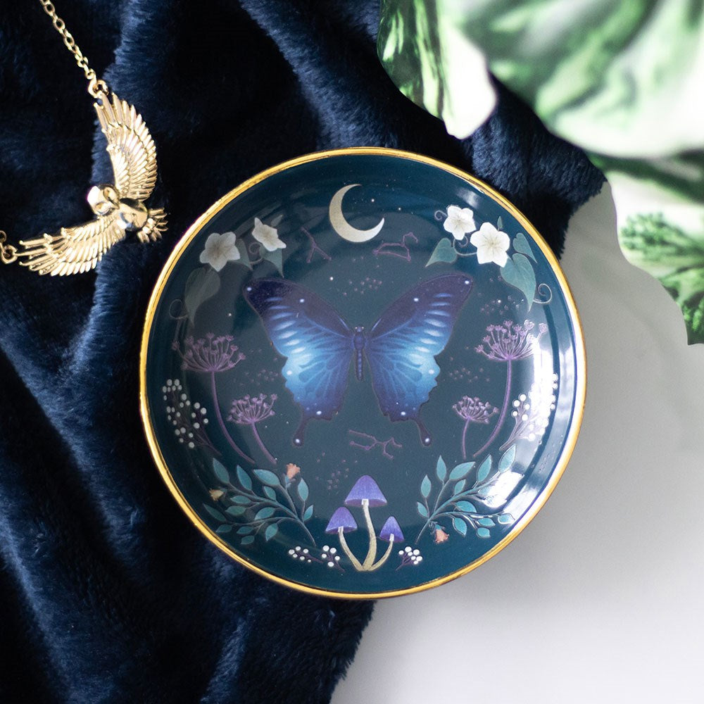 Midnight Moth Trinket Dish