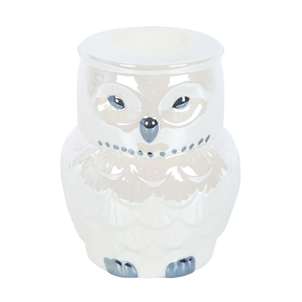 Owl-Shaped Iridescent Oil Burner and Wax Warmer