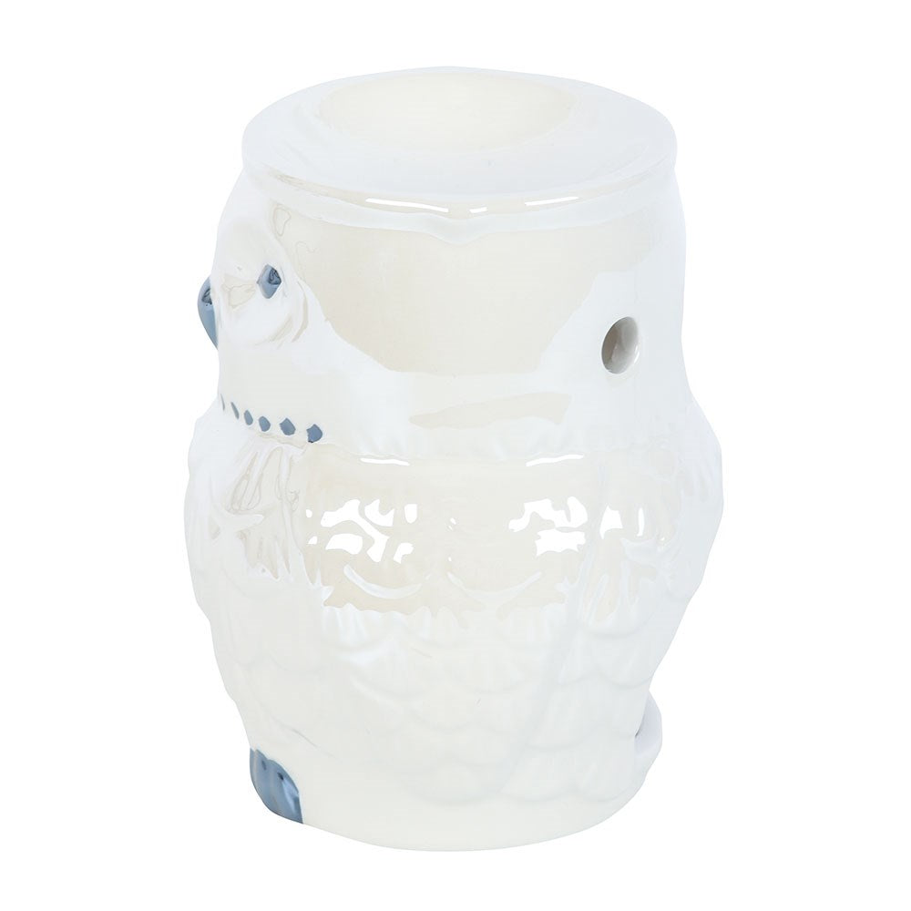 Owl-Shaped Iridescent Oil Burner and Wax Warmer