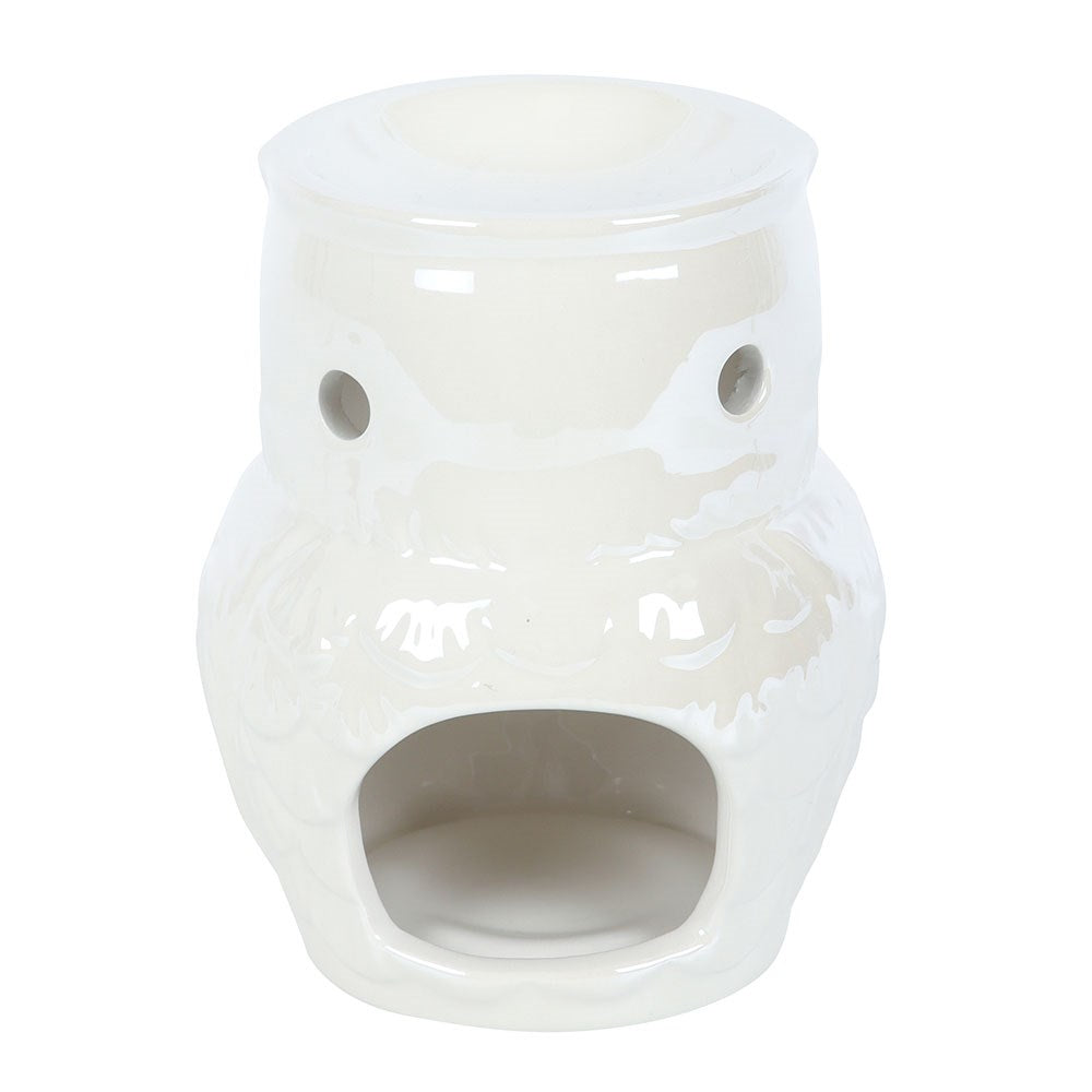 Owl-Shaped Iridescent Oil Burner and Wax Warmer