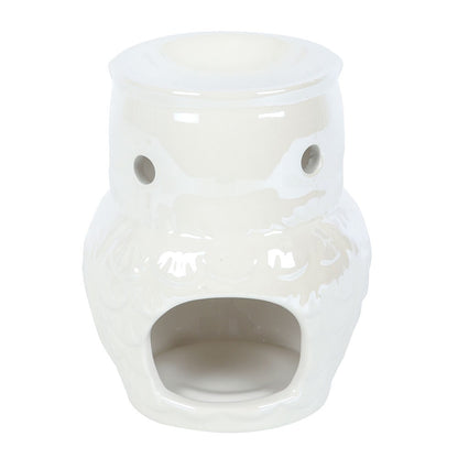 Owl-Shaped Iridescent Oil Burner and Wax Warmer