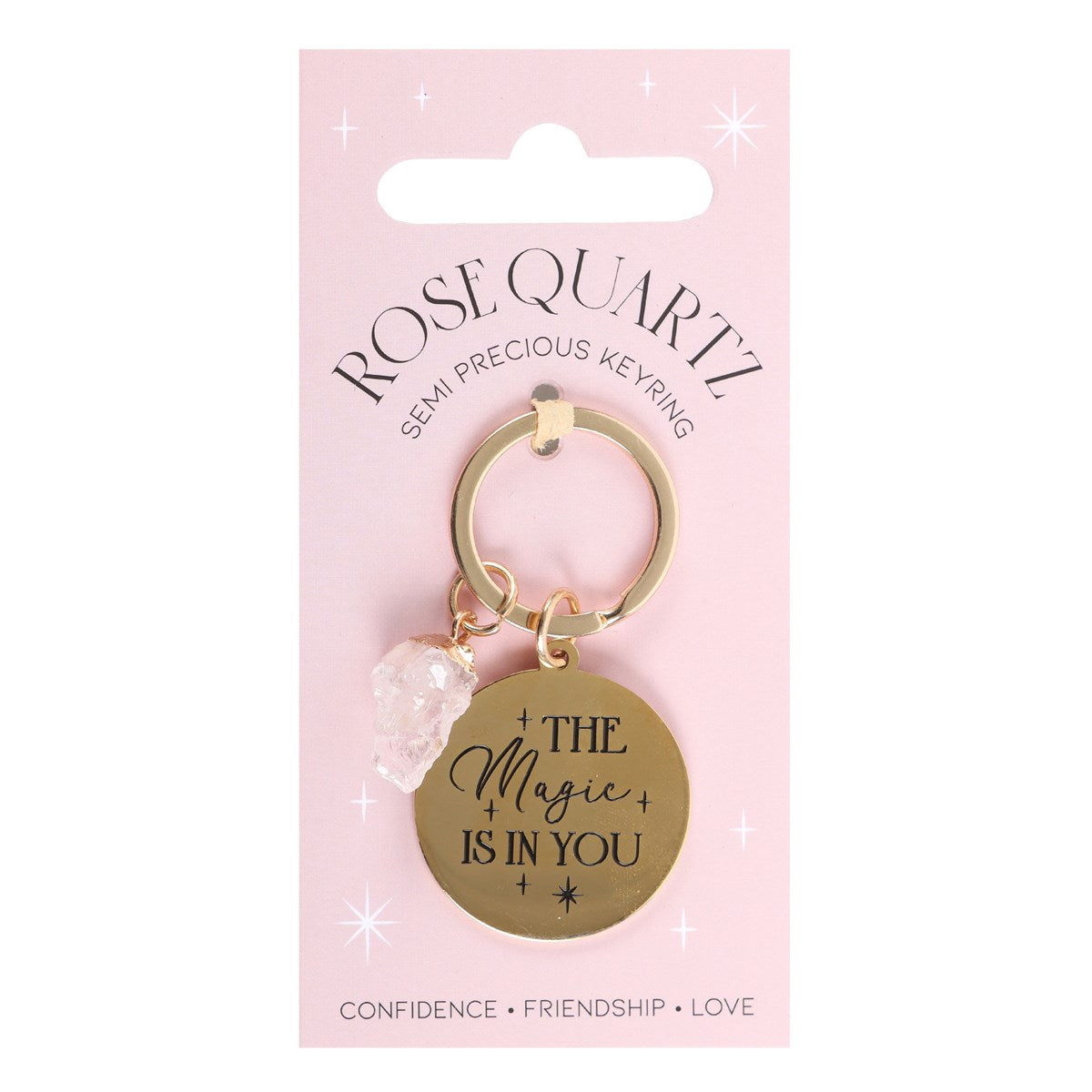 The Magic Is In You - Rose Quartz Crystal Keyring