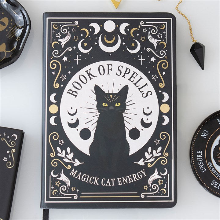 Black Cat Magick Book of Spells A5 Notebook & Pen