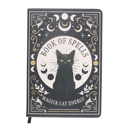 Black Cat Magick Book of Spells A5 Notebook & Pen
