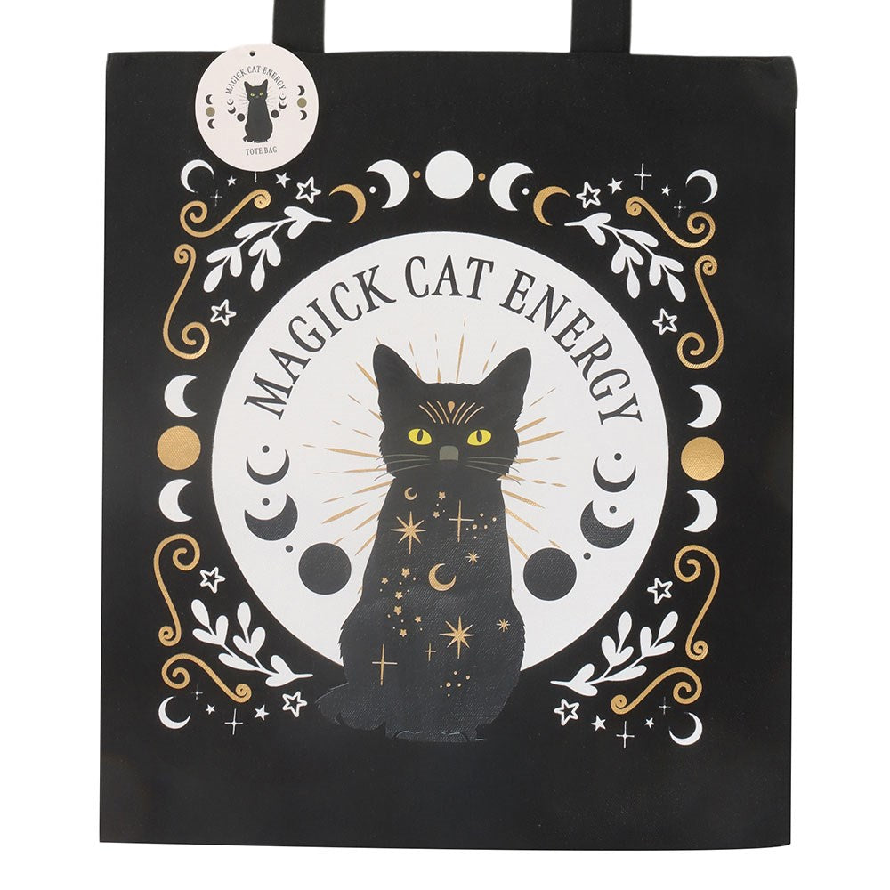 Black Magick Cat Energy Tote Bag