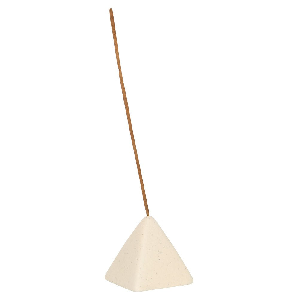 Cream Pyramid Incense Stick Holder