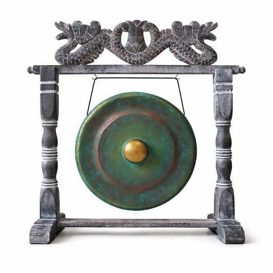 Sound Healing Gong with Stand (35cm) | Meditation Gong for Yoga & Energy Cleansing - Crystal Nest