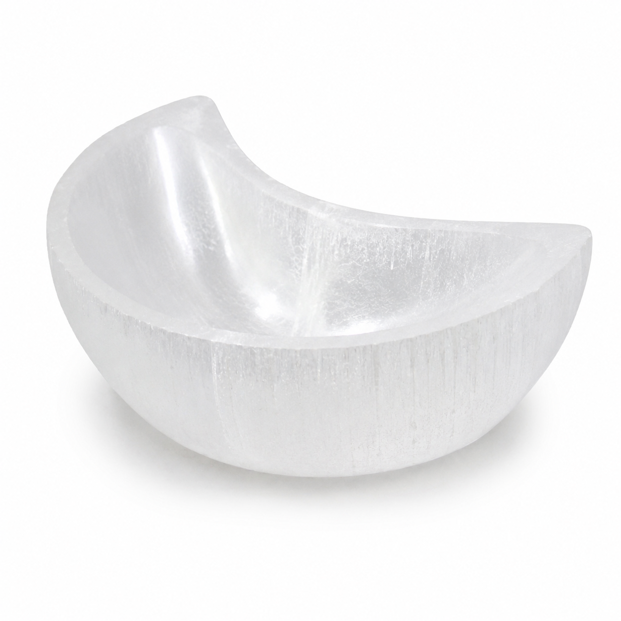 Medium Moon Selenite Crystal Cleansing Bowl
