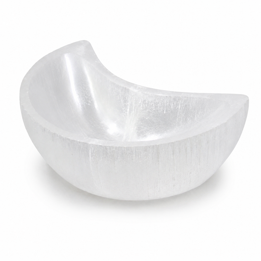 Medium Moon Selenite Crystal Cleansing Bowl