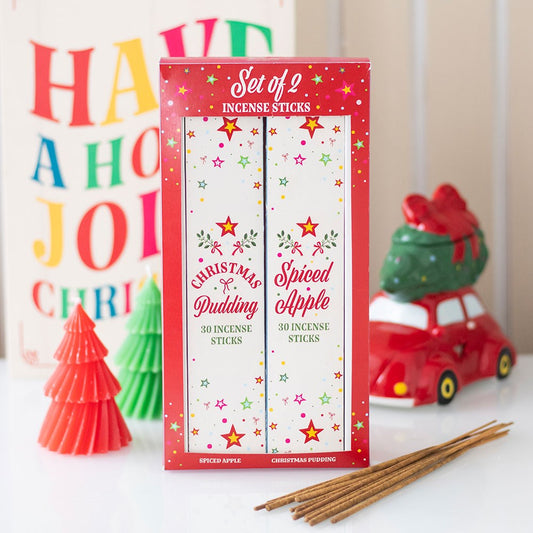 Spiced Apple & Christmas Pudding Incense Sticks | Set of 2 Christmas Scents