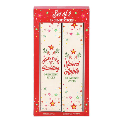 Spiced Apple & Christmas Pudding Incense Sticks | Set of 2 Christmas Scents