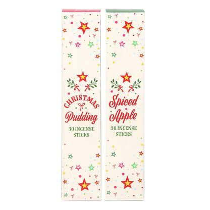 Spiced Apple & Christmas Pudding Incense Sticks | Set of 2 Christmas Scents