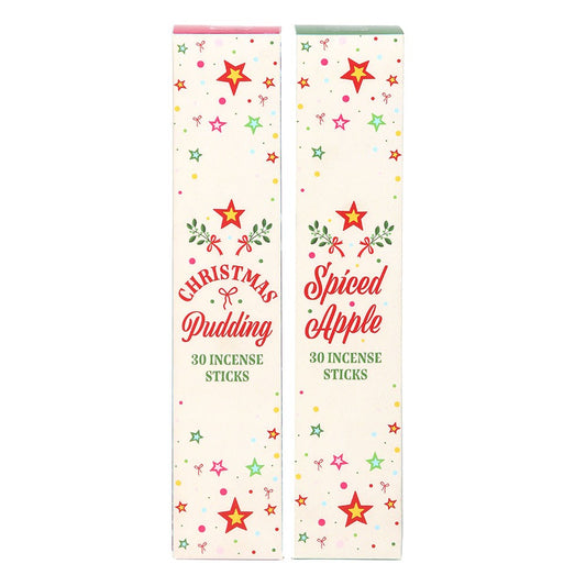 Spiced Apple & Christmas Pudding Incense Sticks | Set of 2 Christmas Scents