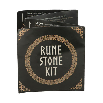 Black Onyx Viking Rune Stone Set - Crystal Nest