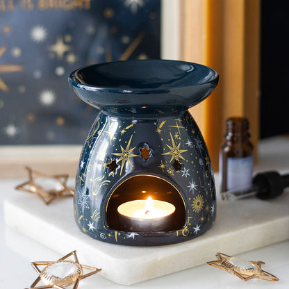 Blue Starry Night Oil Burner & Wax Warmer