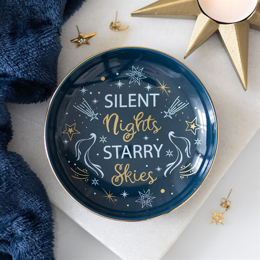 Silent Nights Starry Skies Trinket Dish | Blue Celestial Jewellery Holder