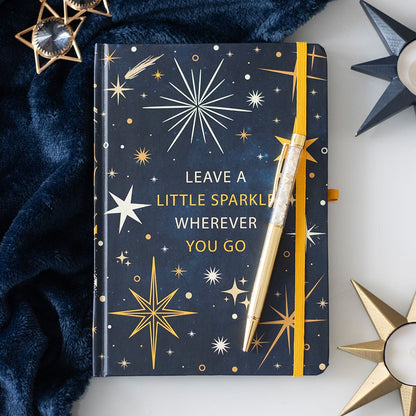 Leave a Little Sparkle A5 Notebook & Citrine Pen Set