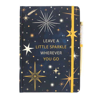 Leave a Little Sparkle A5 Notebook & Citrine Pen Set