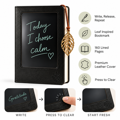 Write & Release Intention Notebook | LCD Cover | Black